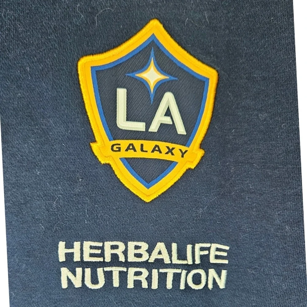 Adidas LA Galaxy Quarter Zip Hoodie Mens Large Navy‎ Blue Soccer Gorpcore MLS